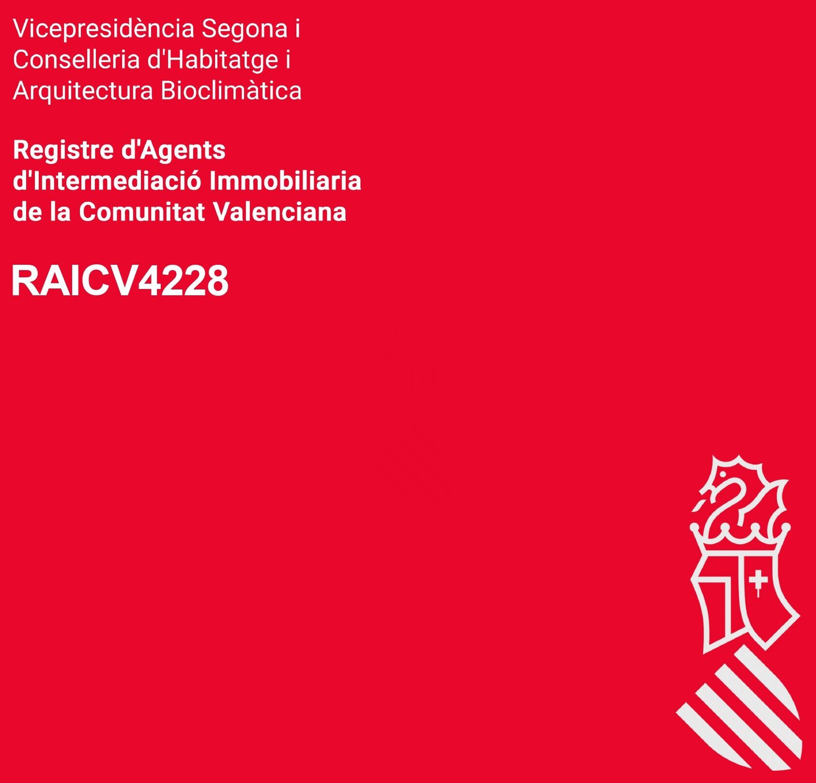 Officiële RAICV nummer met logo